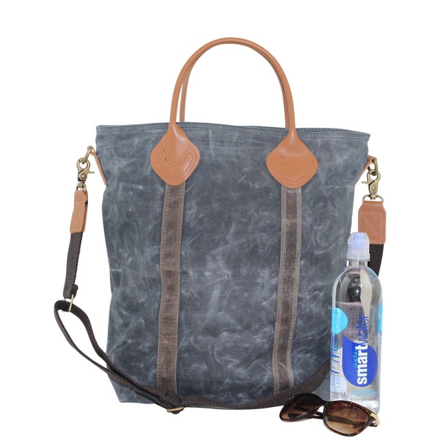 Monogrammed Waxed Canvas Travel Flight Tote Bag Luggage