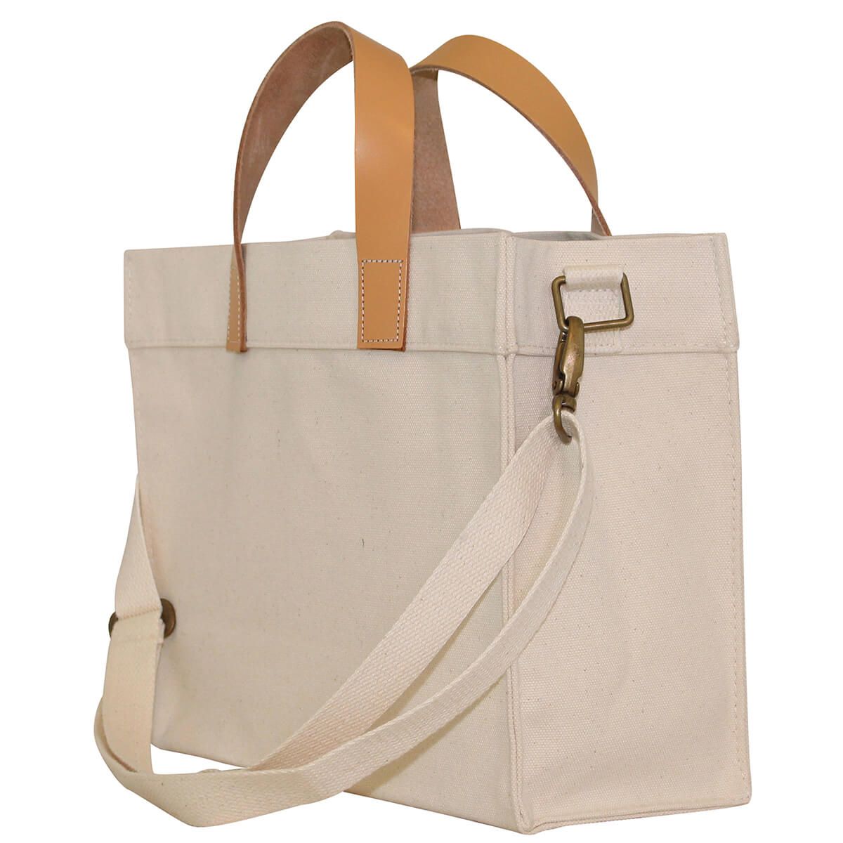 Monogrammed Canvas Tote Bag Leather Handles Utility Beach Teacher Travel  Mini Advantage