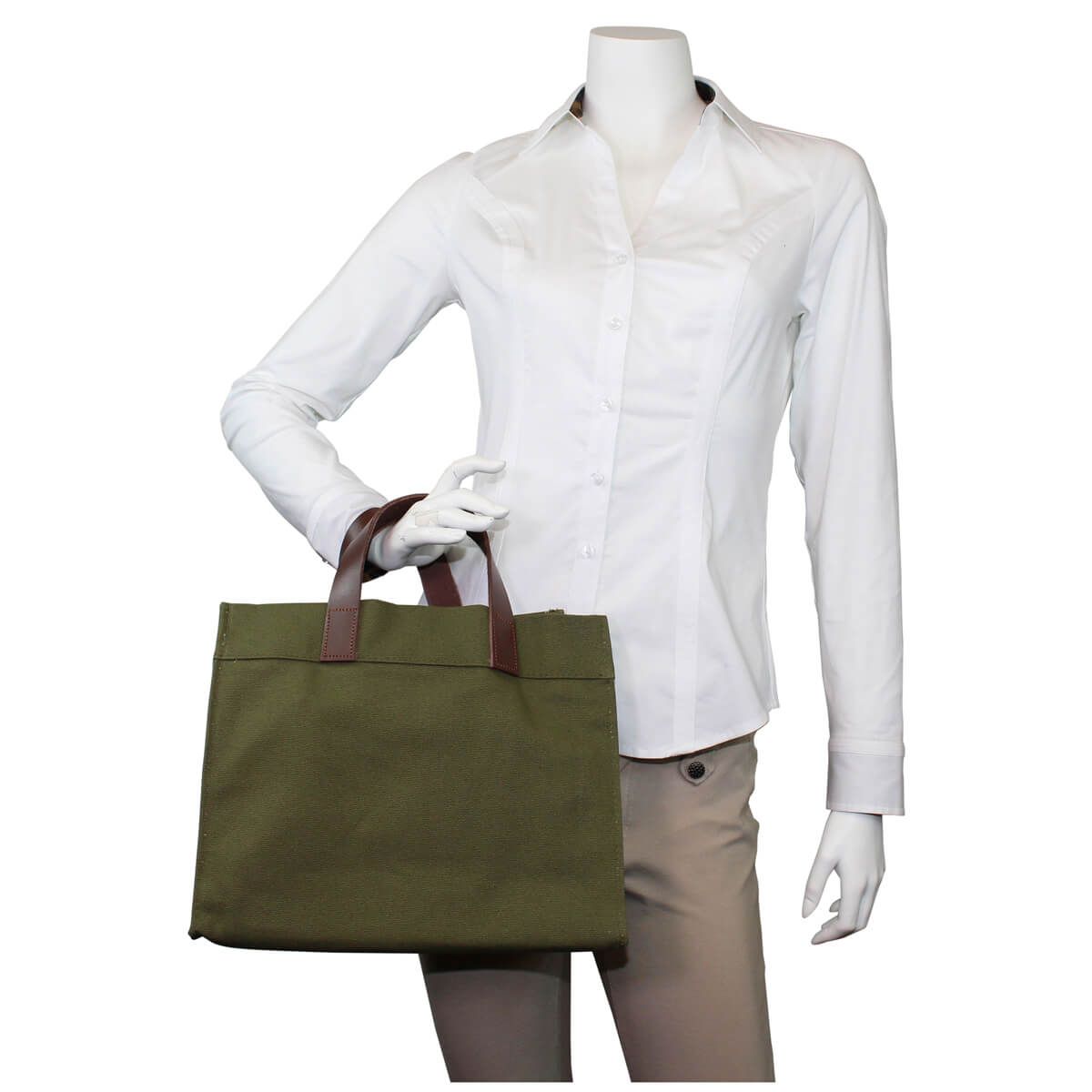 Monogrammed Canvas Tote Bag Leather Handles Utility Beach Teacher Travel Mini Advantage
